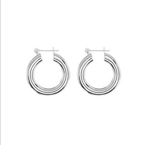 Luv Aj Baby Amalfi Tube Hoops Silver